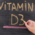 Handschriftliches Vitamin D3 auf Kreidetafel